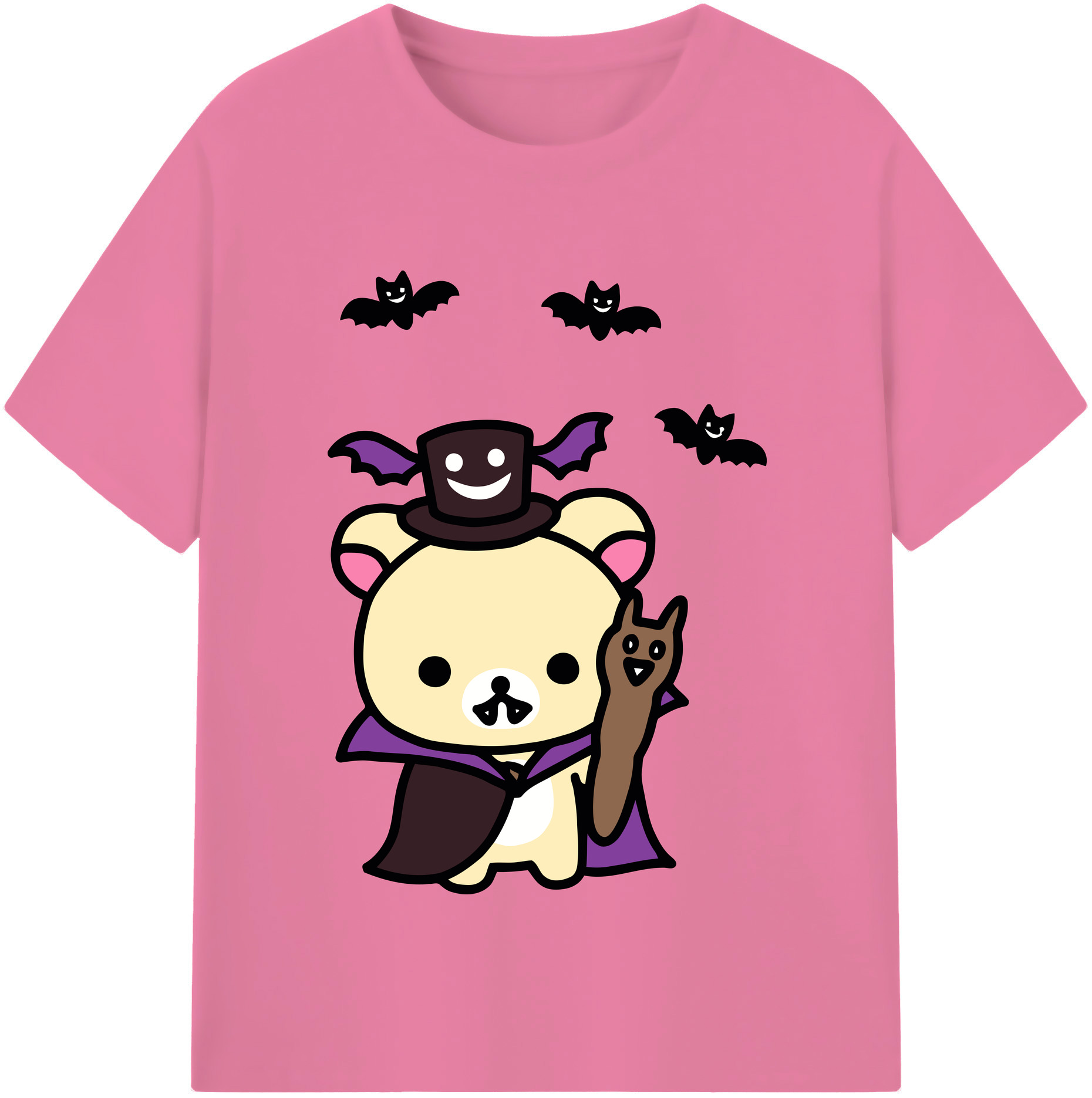 （画像用） リラックマ リラックマ キイロイトリ Rilakkuma Korilakkuma Kiiroitori 綿100％半袖Tシャツ（フロントプリント）